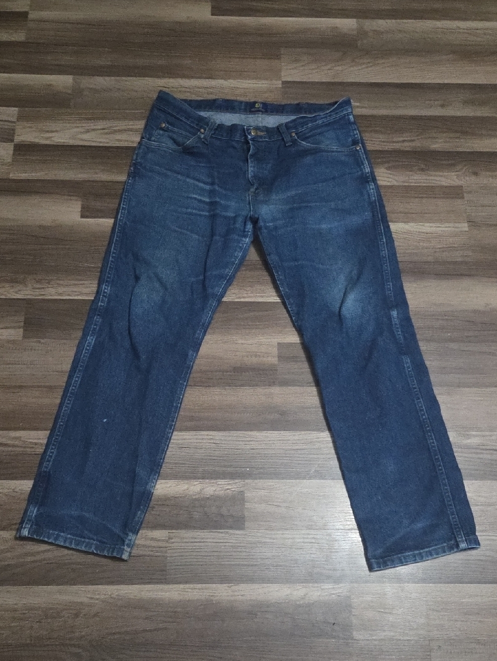 Wrangler 47 Men's Dark Blue Jeans 34 X 30 Distressed